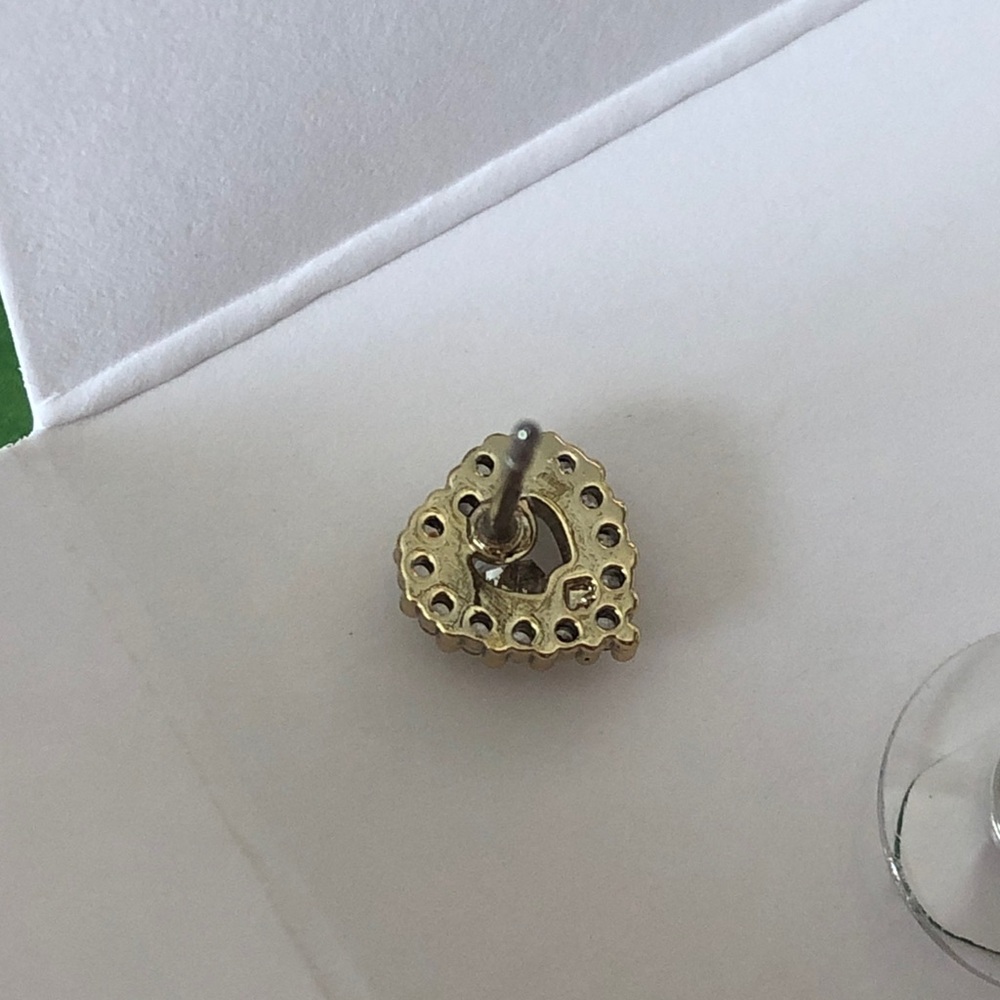 Kate Spade Gold Tone Always Sparkle Cubic Zirconia Halo Heart Stud Earrings NIB - Picture 8 of 14